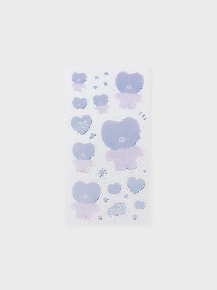 BT21 TATA minini STICKERS PURPLE OF WISH EDITION, stickers violets TATA par LINE FRIENDS sur fond clair