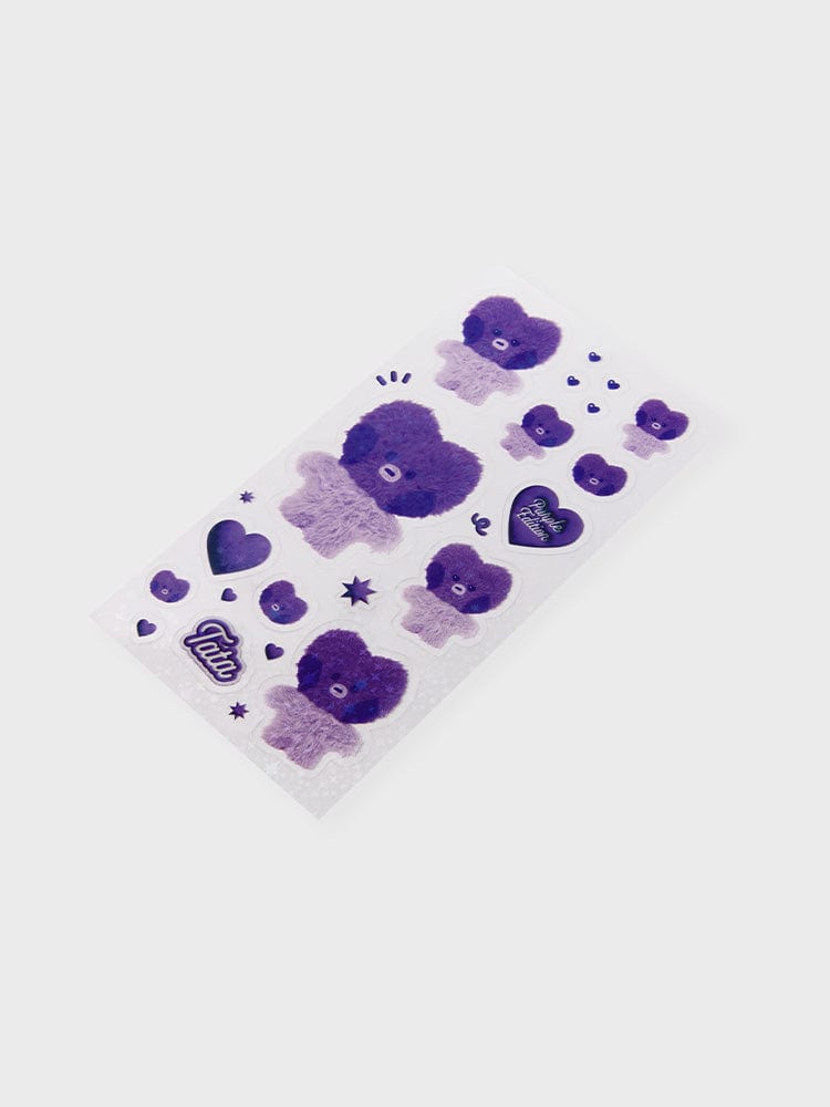 BT21 TATA minini STICKERS PURPLE OF WISH EDITION, stickers officiels LINE FRIENDS violets avec TATA prince extraterrestre.