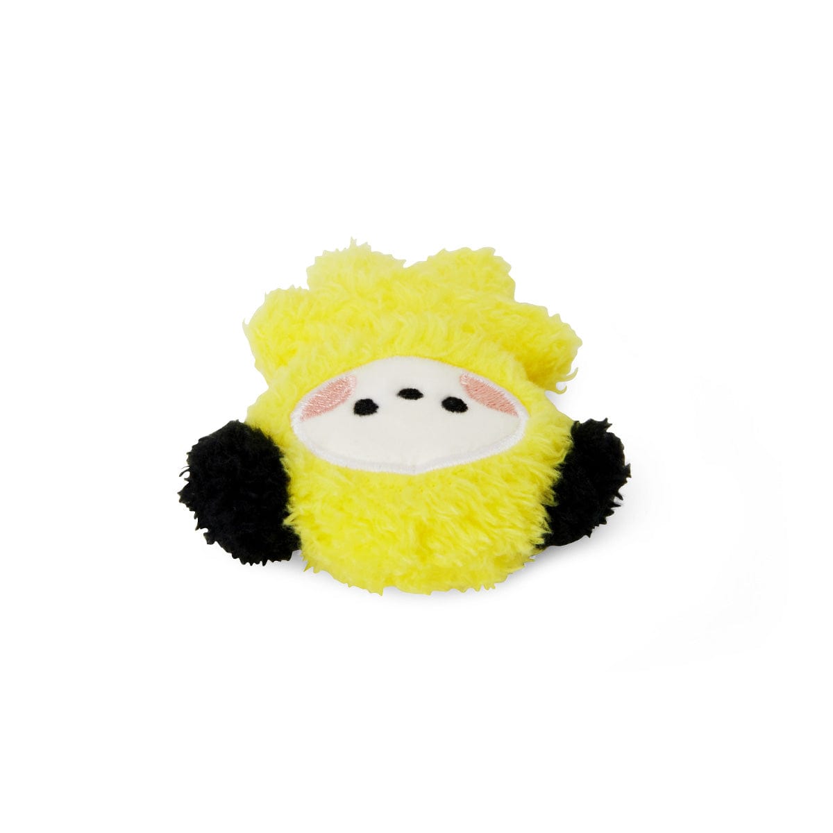 Peluche BT21 mini minini CHIMMY DOLL Jimin BTS, petit chiot jaune et noir, sur fond blanc, décoration ou cadeau