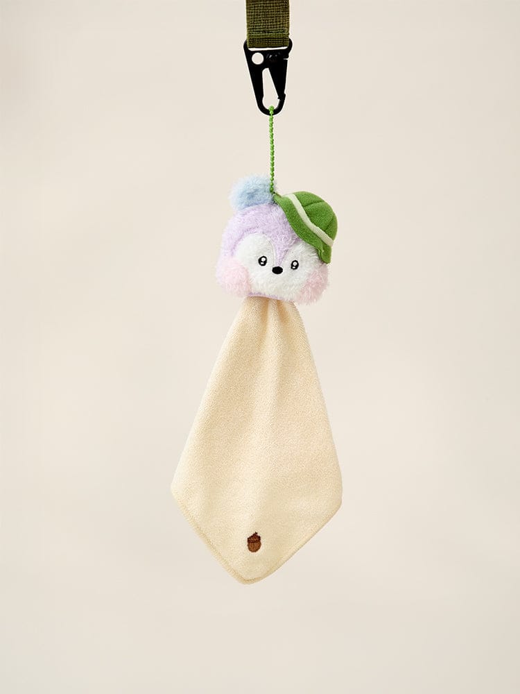 BT21 minini PLUSH HAND TOWEL EXPLORER, mini serviette peluche LINE FRIENDS pour chambre, personnage pastel accroché