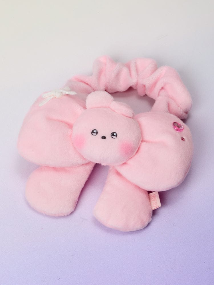 BT21 minini RIBBON PLUSH BAND RIBBONED U en peluche rose LINE FRIENDS, personnages BT21 sur fond clair