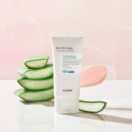 COSRX Aloe 54.2 Aqua Tone-Up Sunscreen SPF50+ PA++++ 50ml disponible sur Ma petite Coree, ton Eshop 100% K-beauty en direct de Seoul