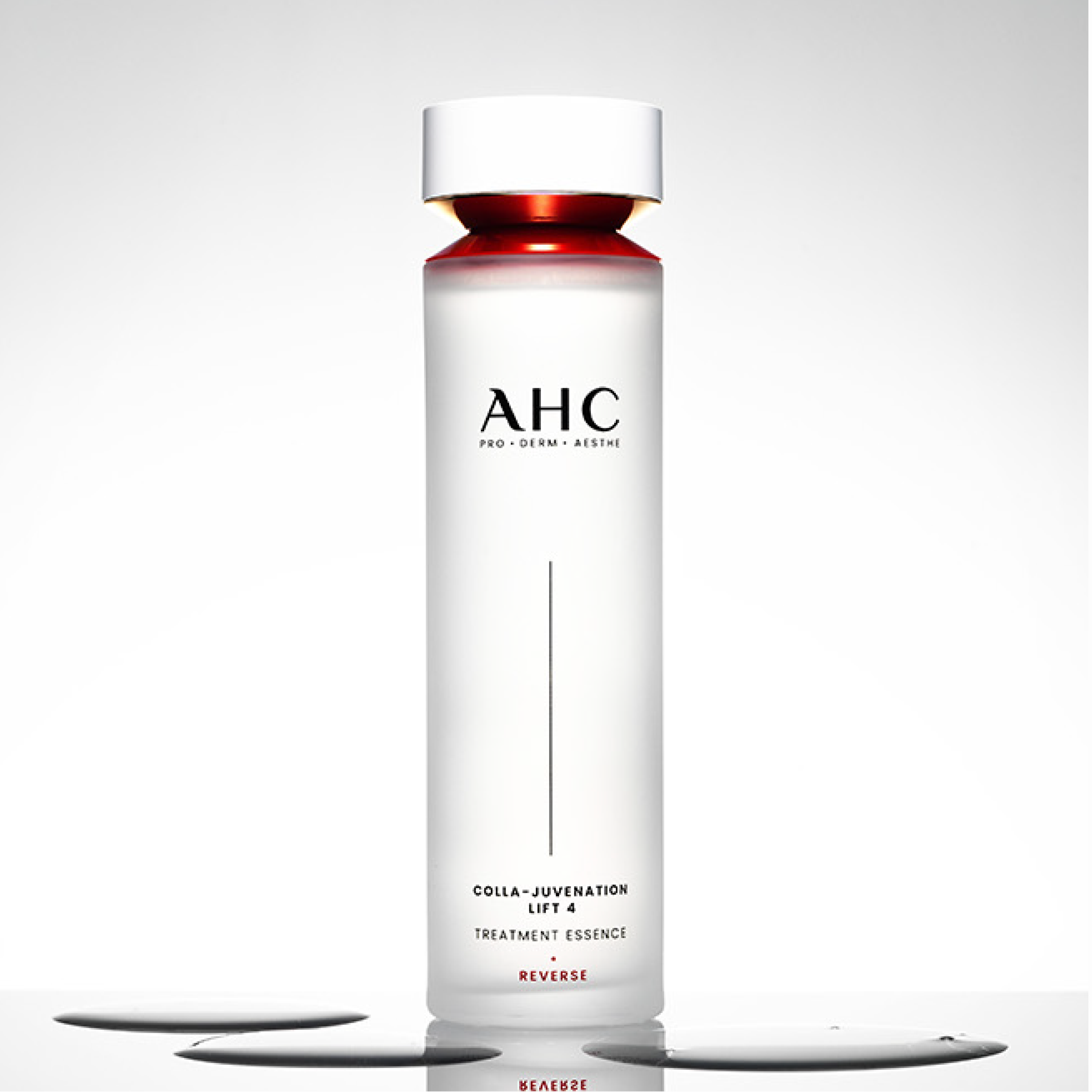 AHC Cola Juvenation Lift 4 Treatment Emulsion 100ml en bouteille de 100ml, vue frontale, émulsion pour la peau