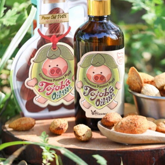 ELIZAVECCA Farmer Piggy Jojoba Oil 100% 100ml disponible sur Ma petite Coree, ton Eshop 100% K-beauty en direct de Seoul