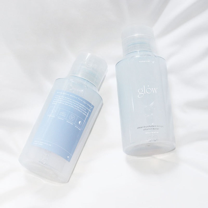 GLOW Clean & Polished Lemon Vitamin Toner 300ml disponible sur Ma petite Coree, ton Eshop 100% K-beauty en direct de Seoul