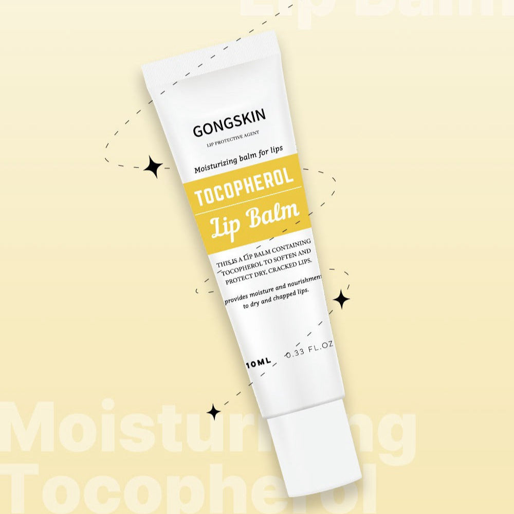 Baume à lèvres hydratant GONGSKIN Tocopherol Lip Balm 10ml pour des lèvres douces et protégées.