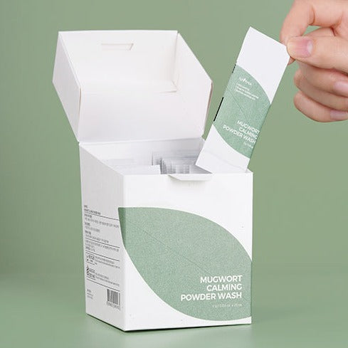 ISNTREE Mugwort Calming Powder Wash x25 disponible sur Ma petite Coree, ton Eshop 100% K-beauty en direct de Seoul