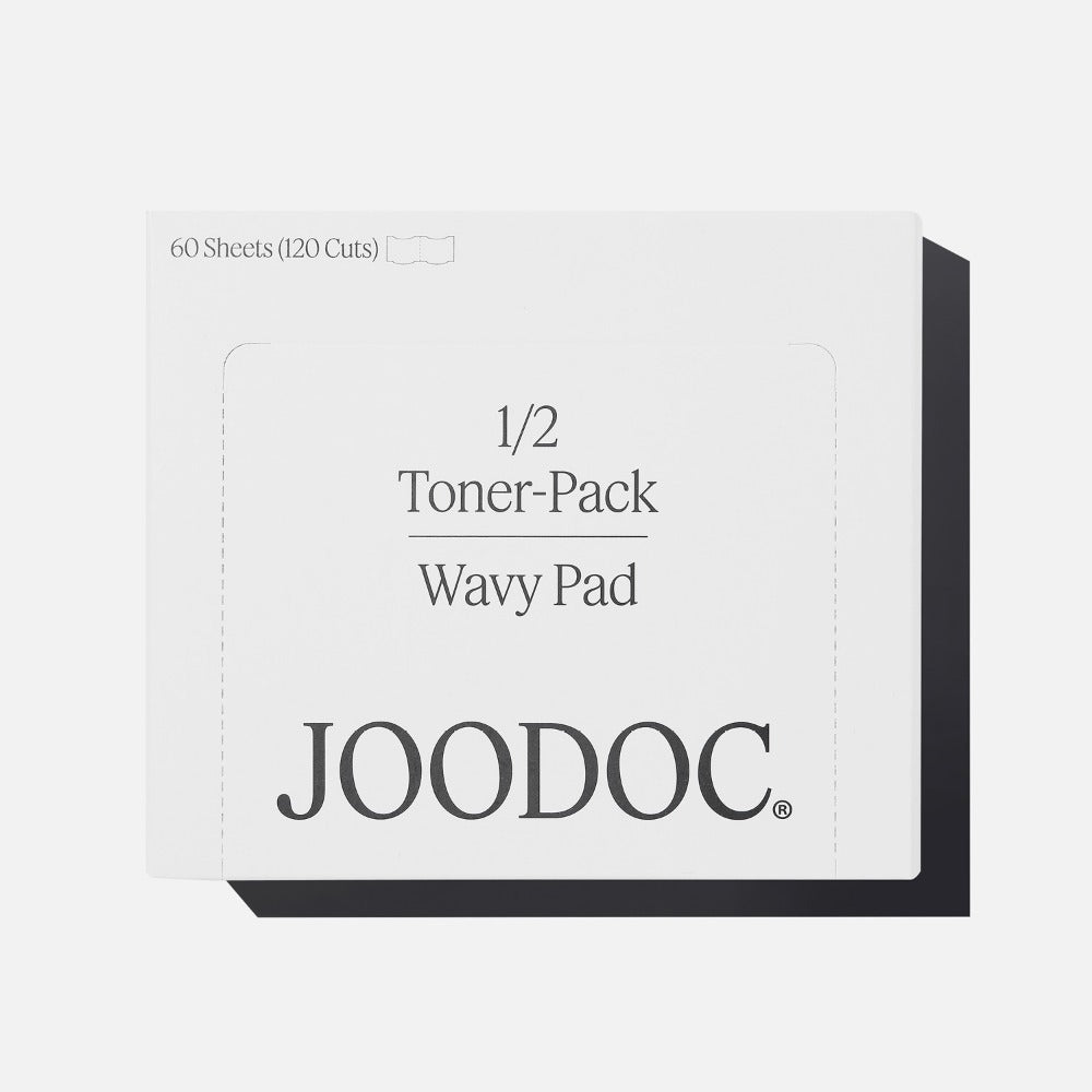 JOODOC Premium Wavy Cotton For Toner Packs 60 sheets 120 cuts : pack de coton ondulé pour toner, visuel produit.
