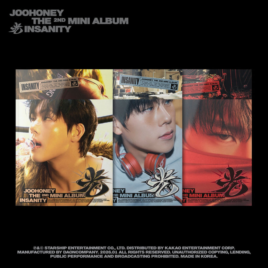 JOOHEON - THE 2ND MINI ALBUM 光 (INSANITY) ( VER. / VER. / IN RED VER. ) (Random 1 of 3) - Album Kpop