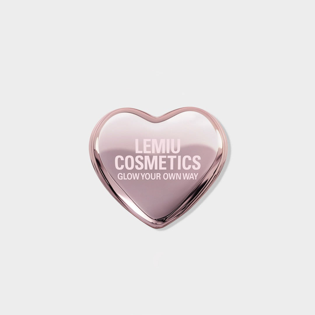 LEMIU Heart Mirror de la marque LEMIU, miroir en forme de cœur rose, visuel produit sur fond clair.