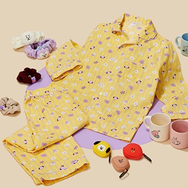 Pyjama BT21 Yellow Striped LINE FRIENDS My Little Korea – Ma