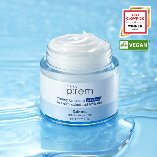 MAKE P:REM Safe Me Relief Watery Cream 80ml disponible sur Ma petite Coree, ton Eshop 100% K-beauty en direct de Seoul
