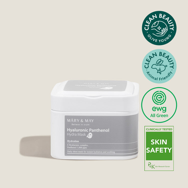 MARY & MAY Hyaluronic Panthenol Hydra Mask x30 disponible sur Ma petite Coree, ton Eshop 100% K-beauty en direct de Seoul
