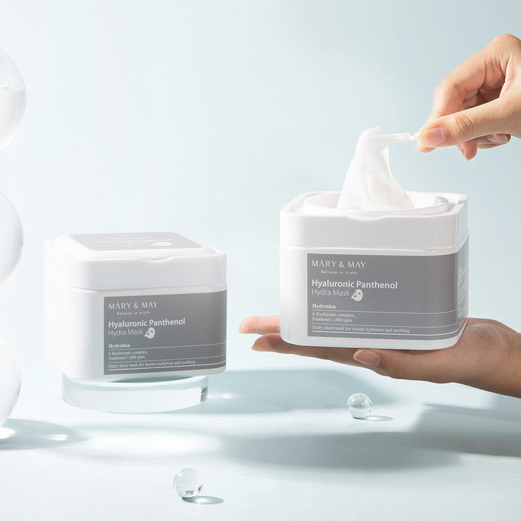 MARY & MAY Hyaluronic Panthenol Hydra Mask x30 disponible sur Ma petite Coree, ton Eshop 100% K-beauty en direct de Seoul