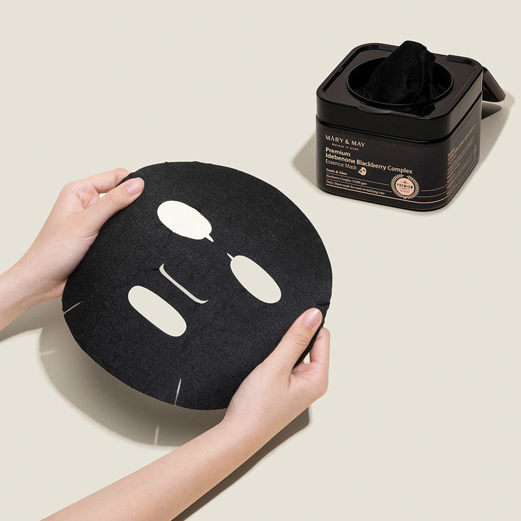 MARY & MAY Premium Idebenone Blackberry Complex Essence Mask x20 disponible sur Ma petite Coree, ton Eshop 100% K-beauty en direct de Seoul