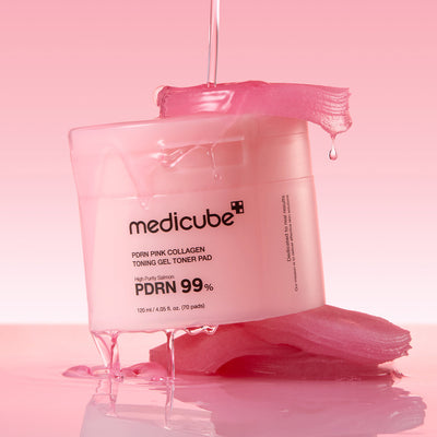 MEDICUBE PDRN Pink Collagen Toning Gel Toner Pad 70pads