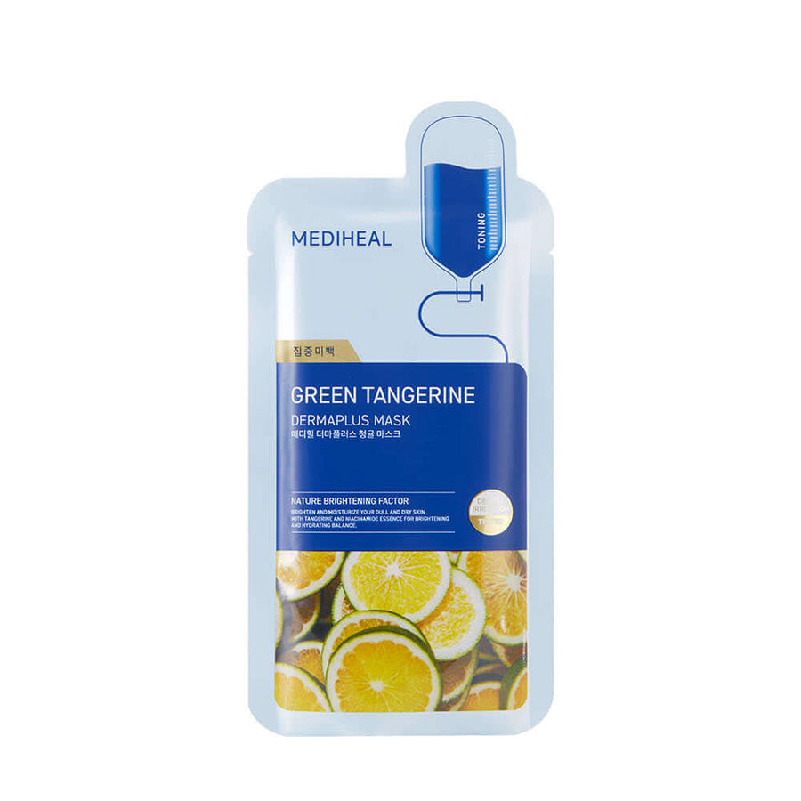 MEDIHEAL Derma Plus Green Tangerine Mask 10 Sheets