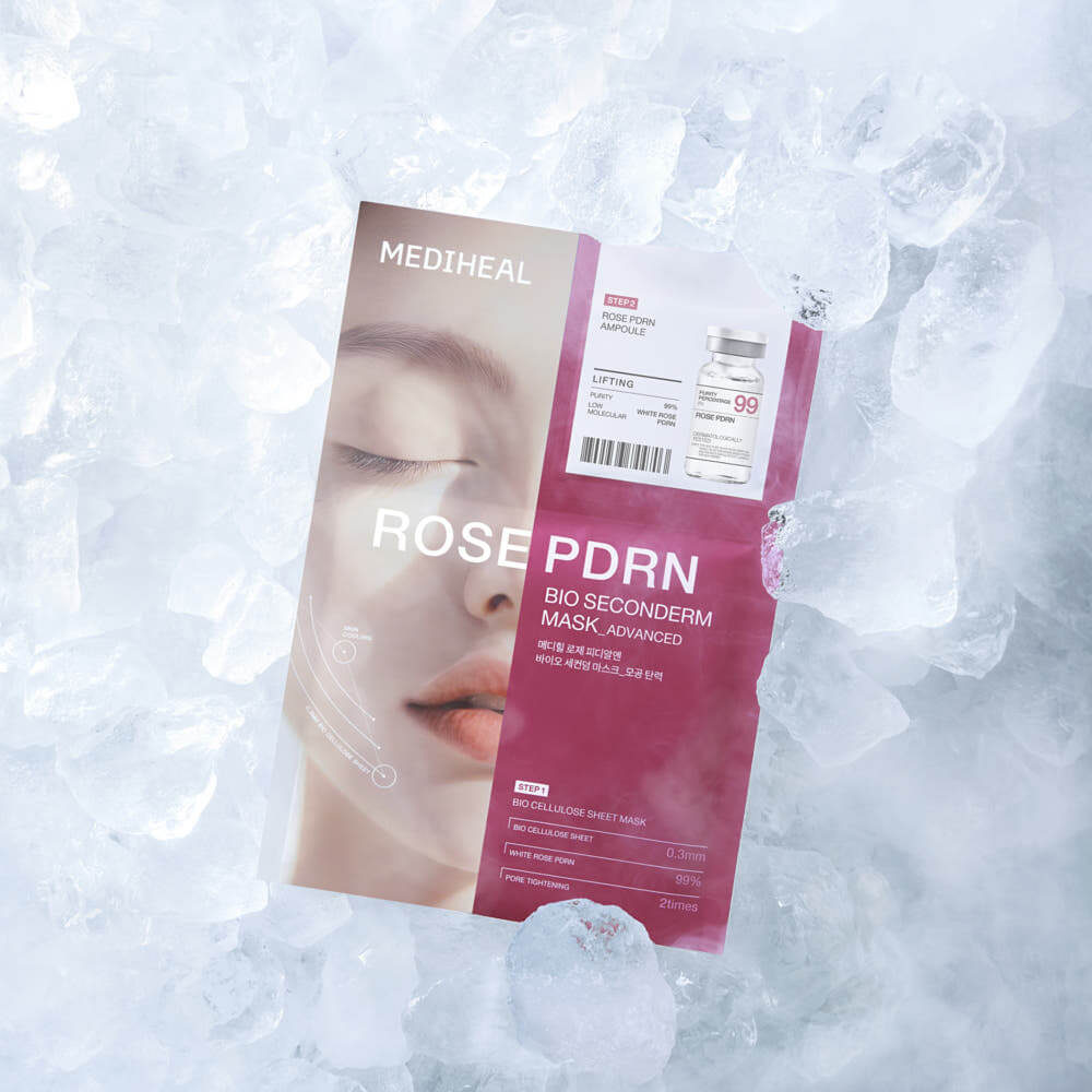 MEDIHEAL Rosé PDRN Bio Seconderm Mask 10 Sheets