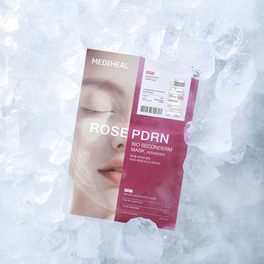 MEDIHEAL Rosé PDRN Bio Seconderm Mask 10 Sheets