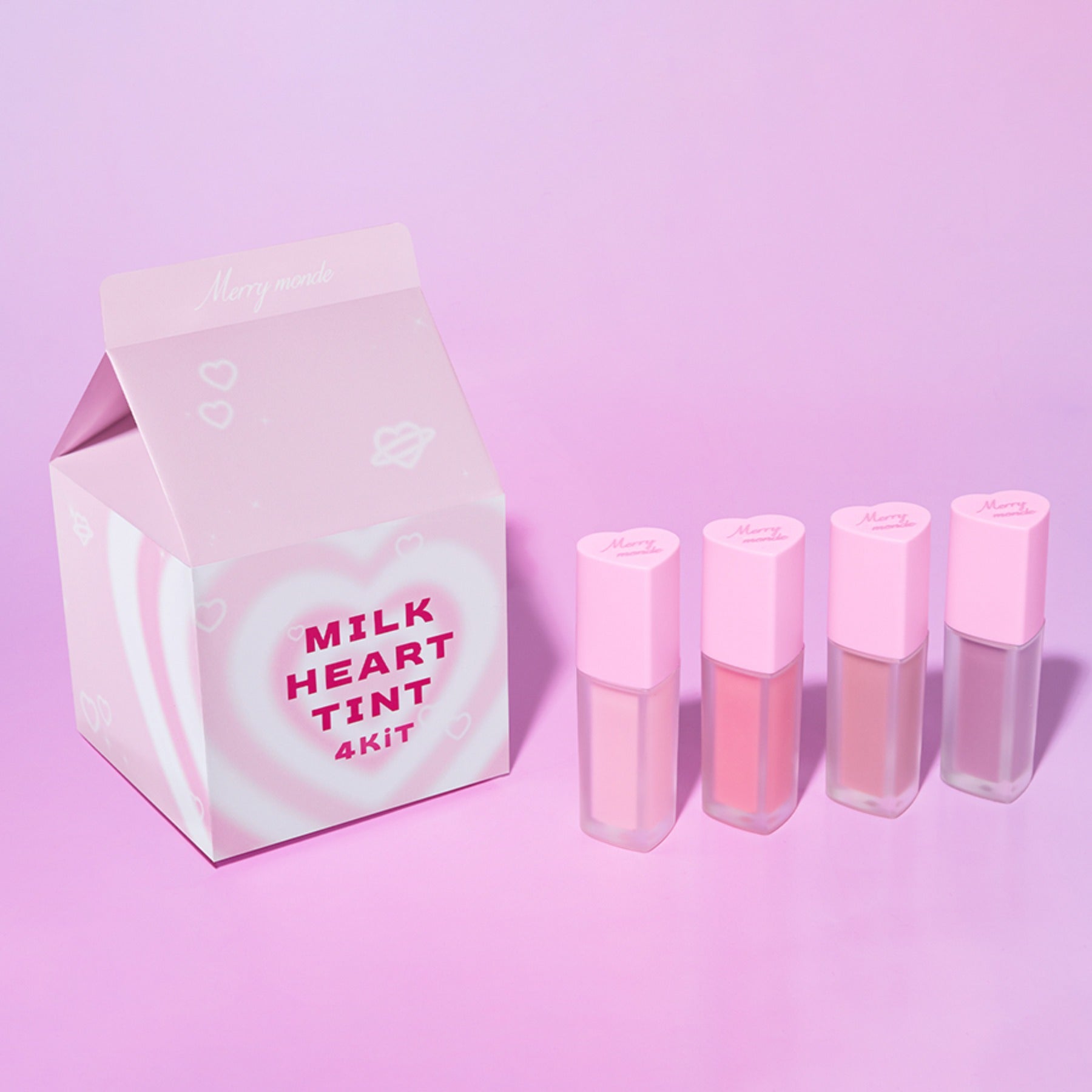 MERRYMONDE Milk Heart Tint 4 Kit disponible sur Ma petite Coree, ton Eshop 100% K-beauty en direct de Seoul