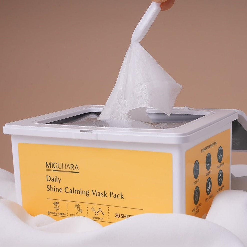 MIGUHARA Daily Shine Calming Mask 30p disponible sur Ma petite Coree, ton Eshop 100% K-beauty en direct de Seoul