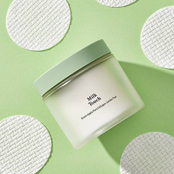 MILK TOUCH Green Apple Pore Collagen Jumbo Pads 130ml disponible sur Ma petite Coree, ton Eshop 100% K-beauty en direct de Seoul