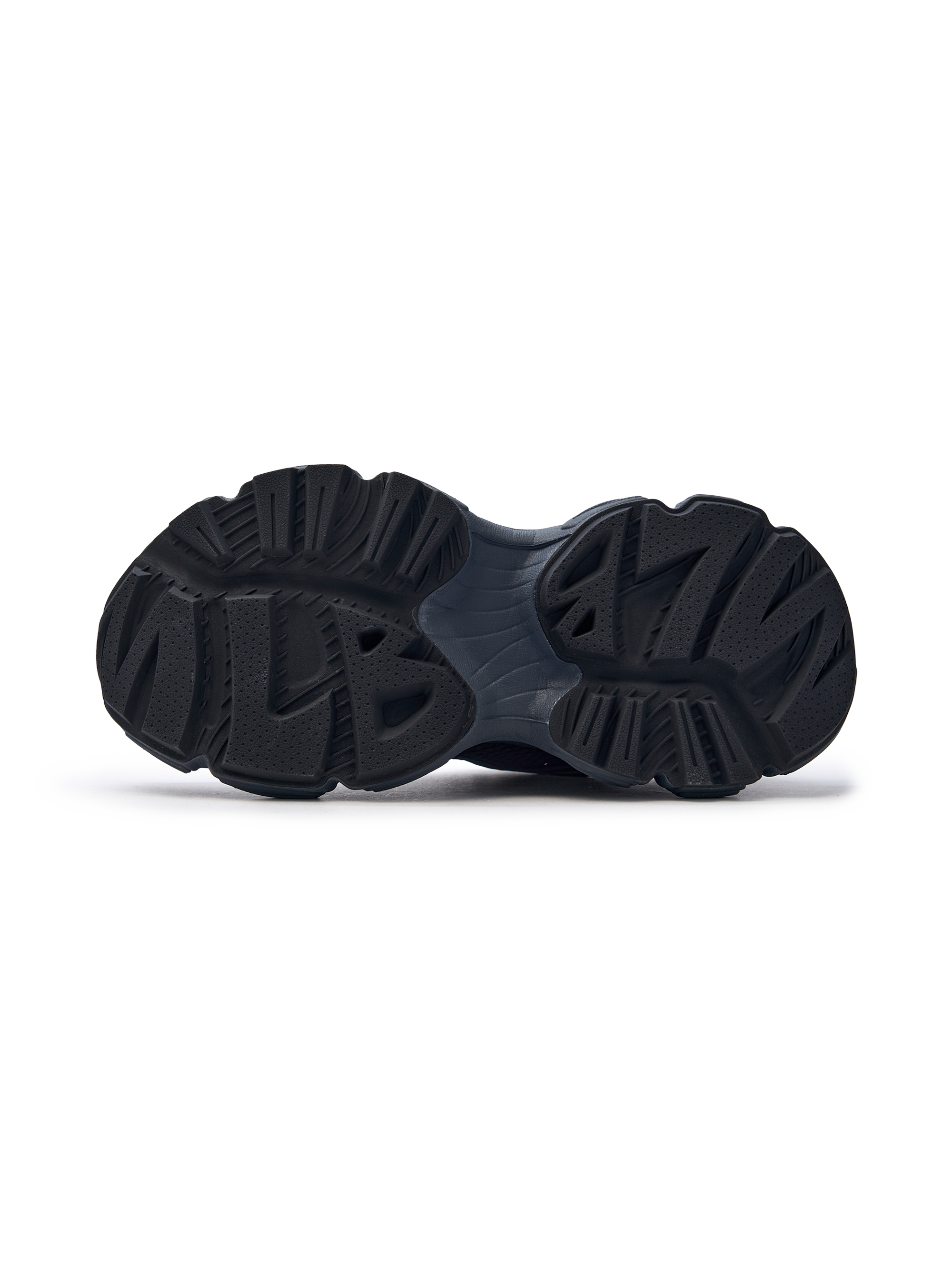 MLB Winner Chunky New York Yankees BLACK : chaussures chunky noires, vue semelle et arrière, style sport MLB Yankees