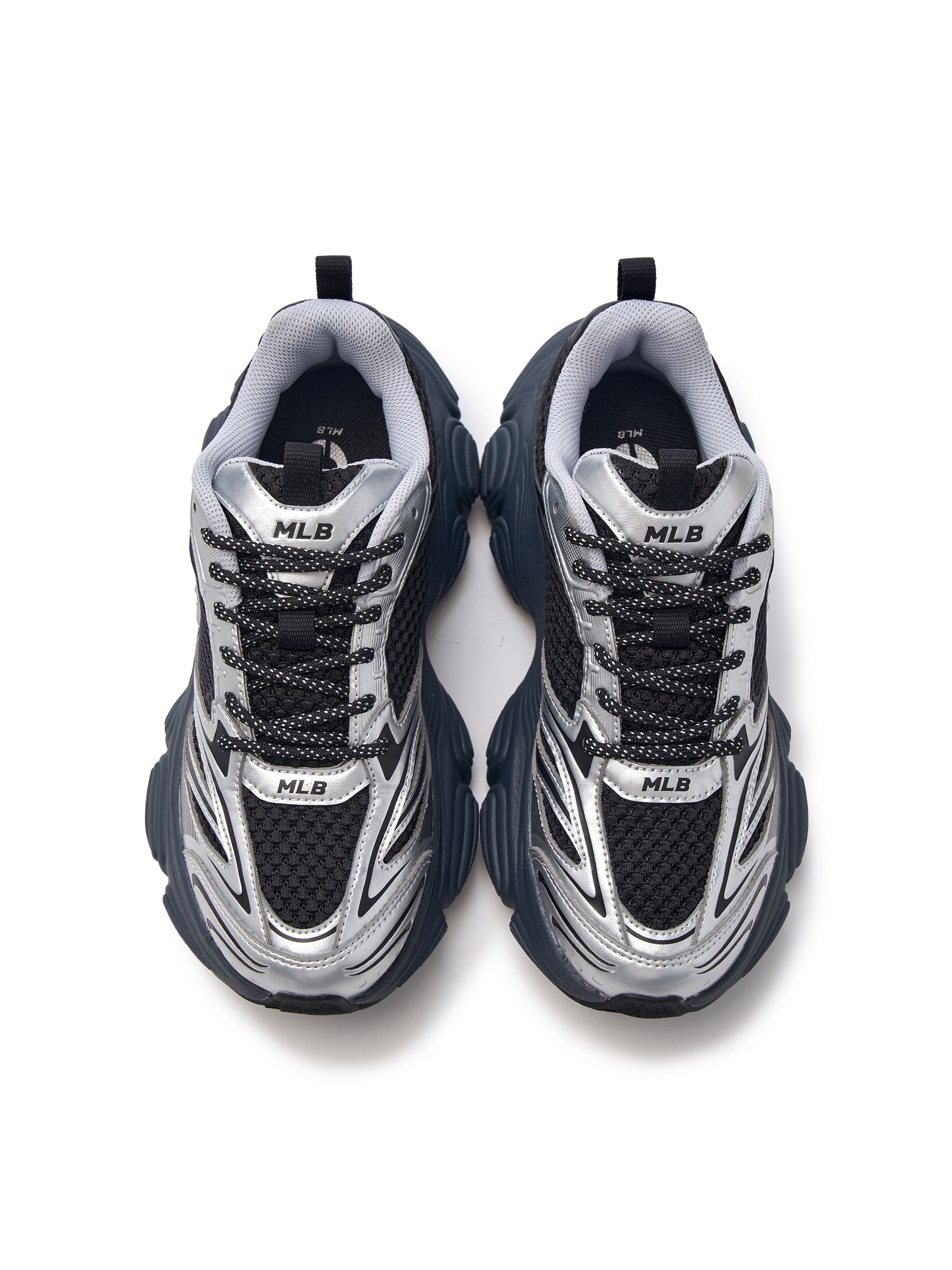 MLB Winner Chunky New York Yankees BLACK : baskets noires et grises, vue de dessus, logo MLB et Yankees visibles.