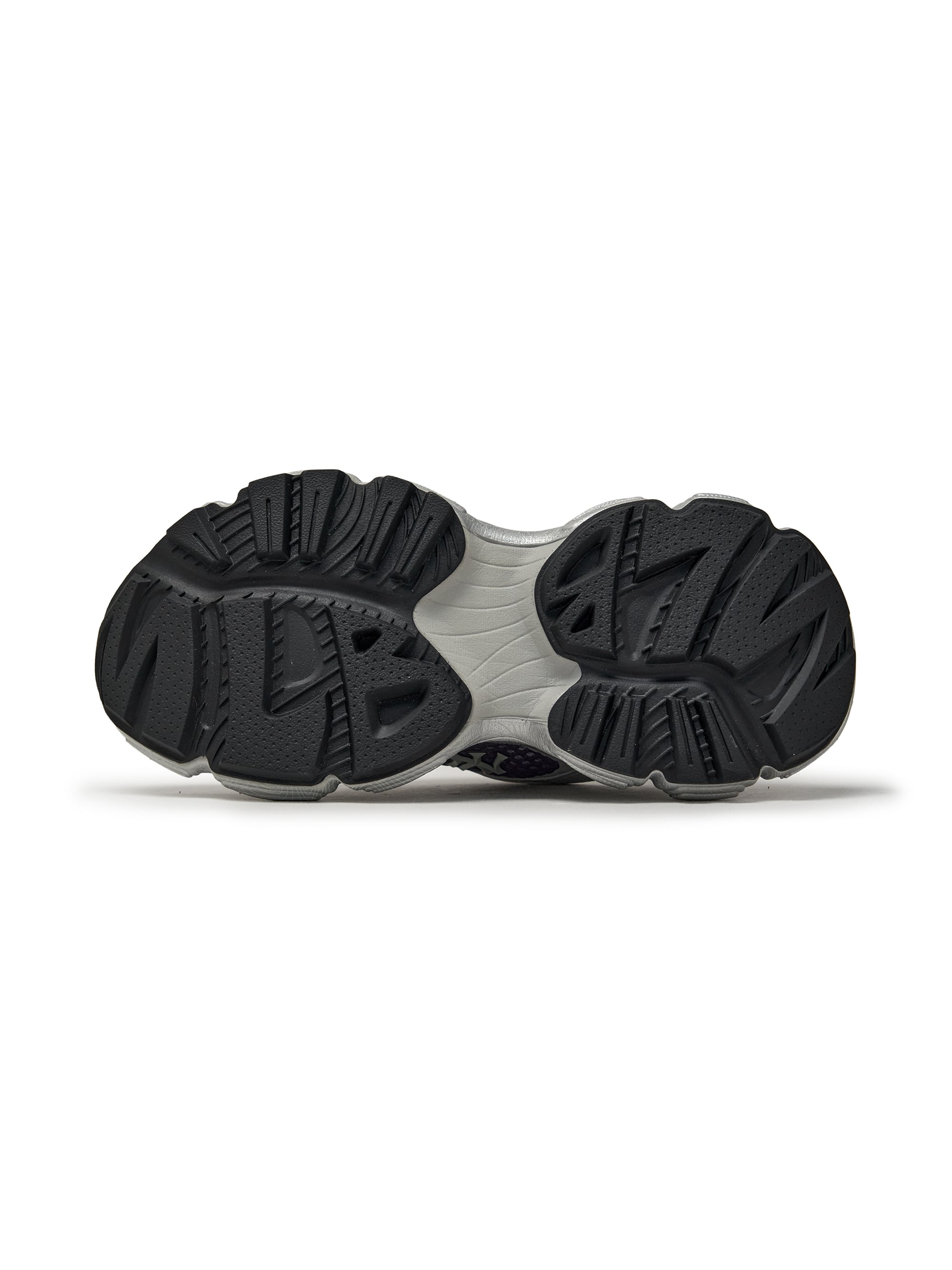 MLB Winner Chunky SV New York Yankees SILVER, chaussures de marque MLB Yankees argentées, vue semelles arrière sur fond blanc.