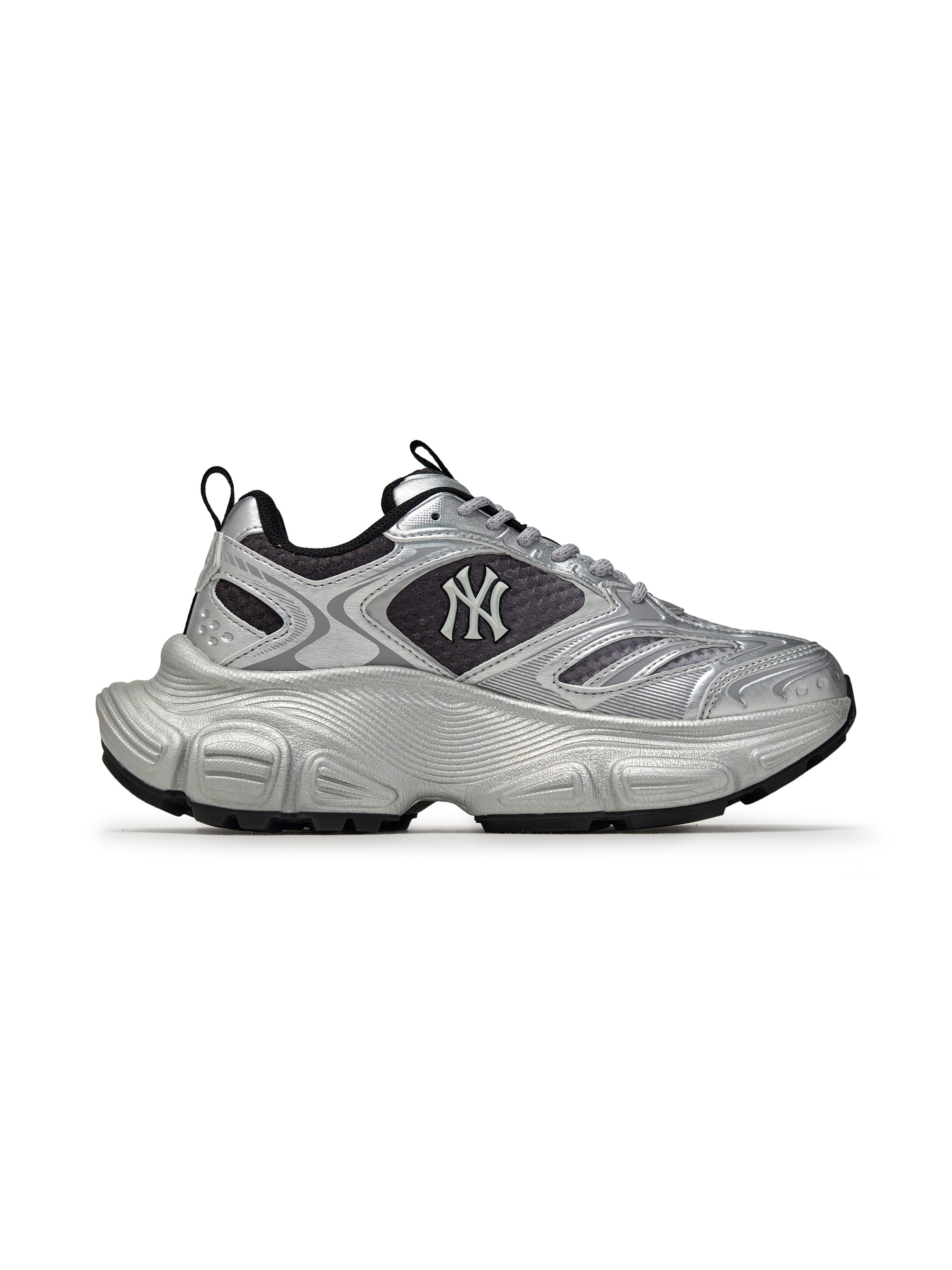 MLB Winner Chunky SV New York Yankees SILVER, basket chunky argent sur fond blanc, logo NY des Yankees