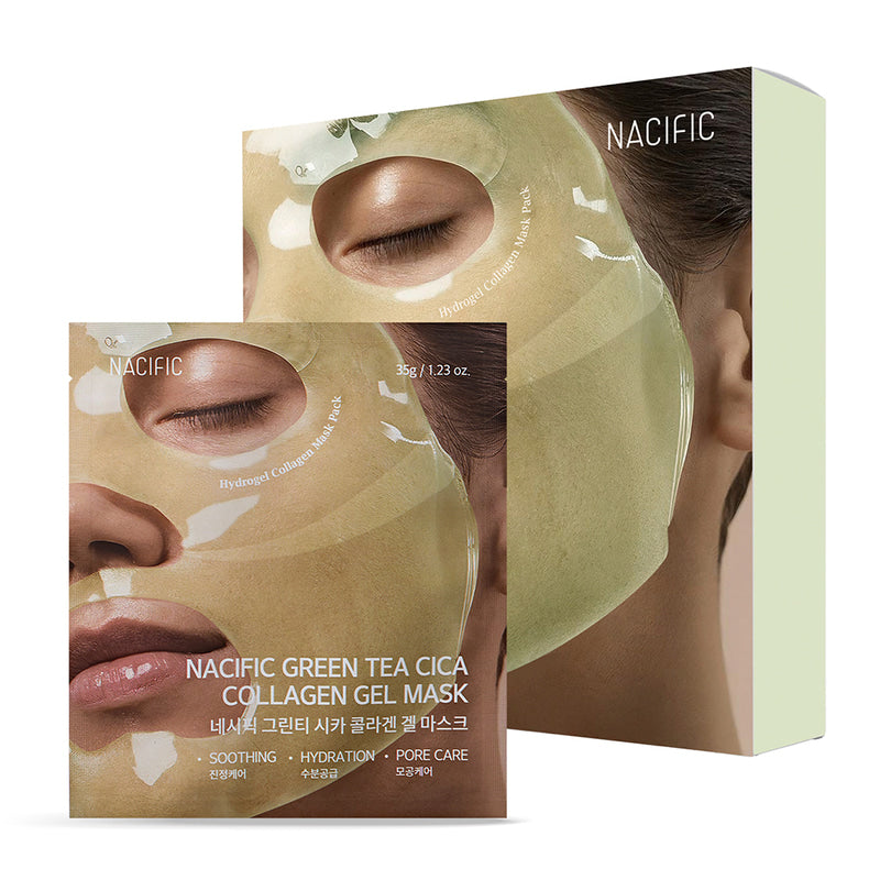 NACIFIC Green Tea Cica Collagen Gel Mask disponible sur Ma petite Coree, ton Eshop 100% K-beauty en direct de Seoul