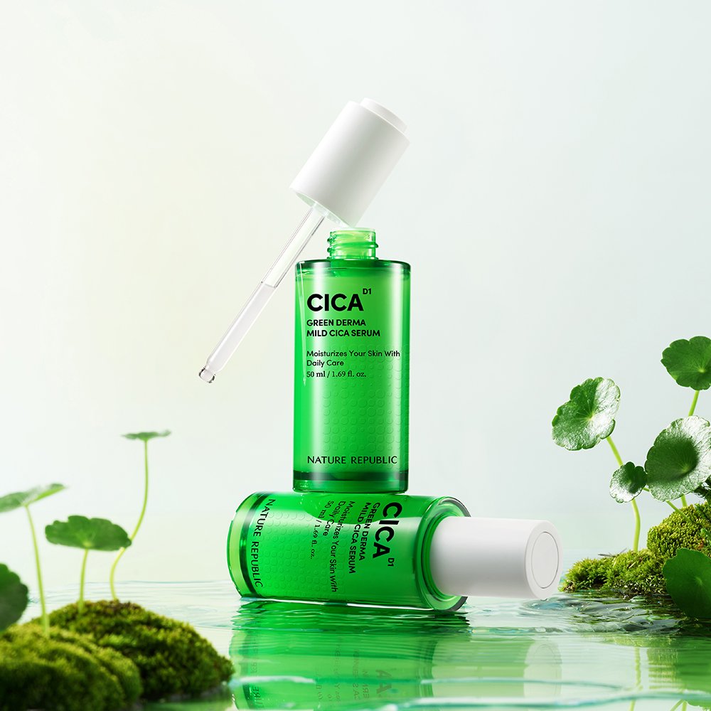NATURE REPUBLIC Green Derma Mild Cica Serum 50ml disponible sur Ma petite Coree, ton Eshop 100% K-beauty en direct de Seoul