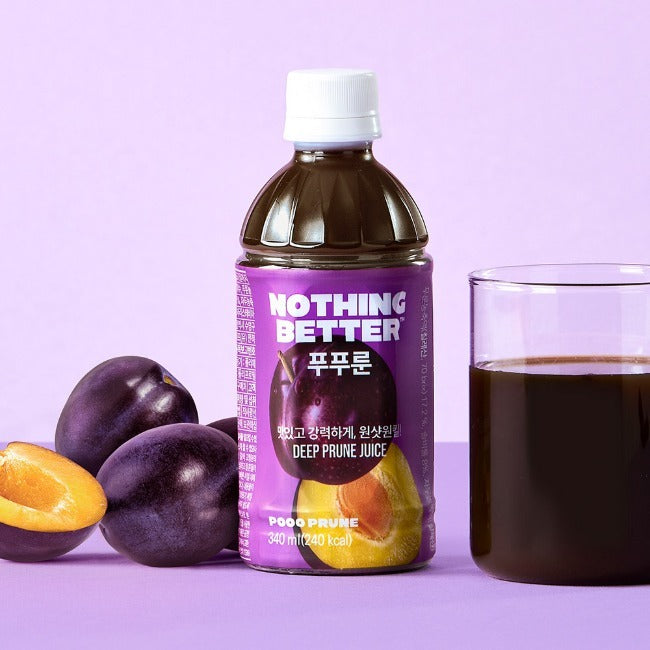 NOTHING BETTER Delicious Prune Juice Pupurun 340ml 10 Bottles