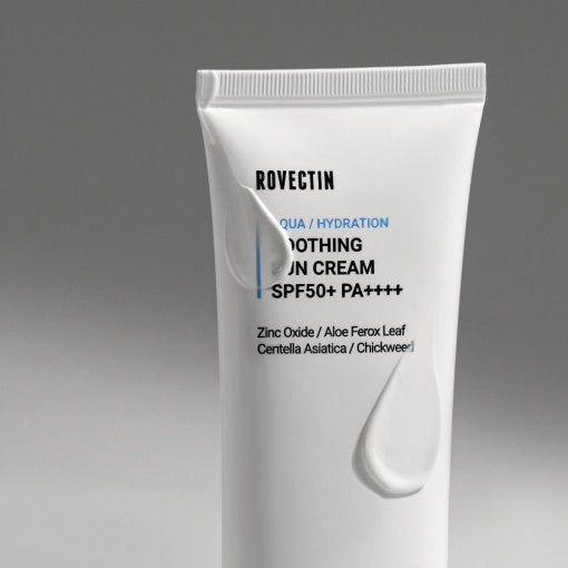 ROVECTIN Aqua Soothing Suncream SPF+ PA++++ 50ml disponible sur Ma petite Coree, ton Eshop 100% K-beauty en direct de Seoul