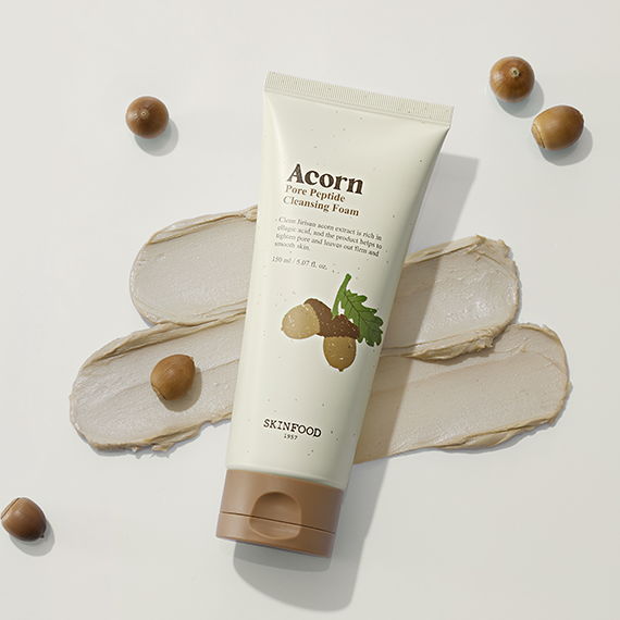 SKINFOOD Acorn Pore Peptide Cleansing Foam 150ml disponible sur Ma petite Coree, ton Eshop 100% K-beauty en direct de Seoul
