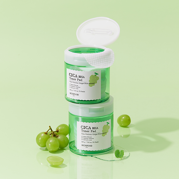 SKINFOOD CICA BHA Toner Pad disponible sur Ma petite Coree, ton Eshop 100% K-beauty en direct de Seoul