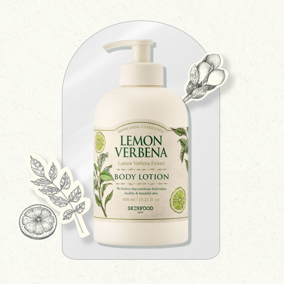 SKINFOOD Lemon Verbena Body Lotion 450ml disponible sur Ma petite Coree, ton Eshop 100% K-beauty en direct de Seoul