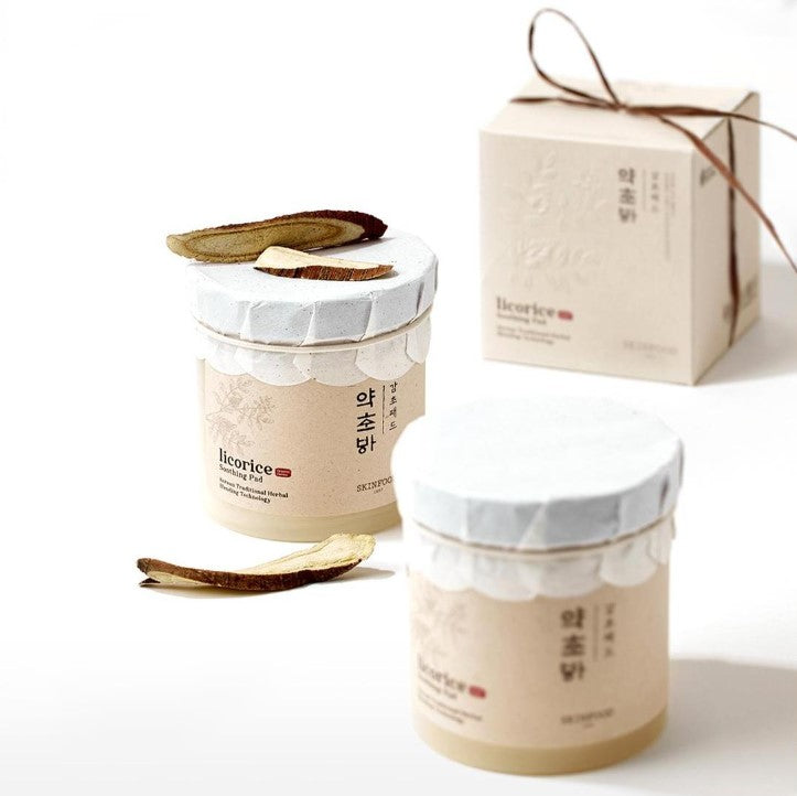 SKINFOOD Licorice Soothing Pad 60p 250g disponible sur Ma petite Coree, ton Eshop 100% K-beauty en direct de Seoul