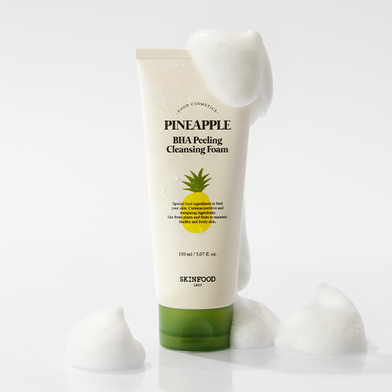 SKINFOOD Pineapple BHA Peeling Cleansing Foam 150ml disponible sur Ma petite Coree, ton Eshop 100% K-beauty en direct de Seoul