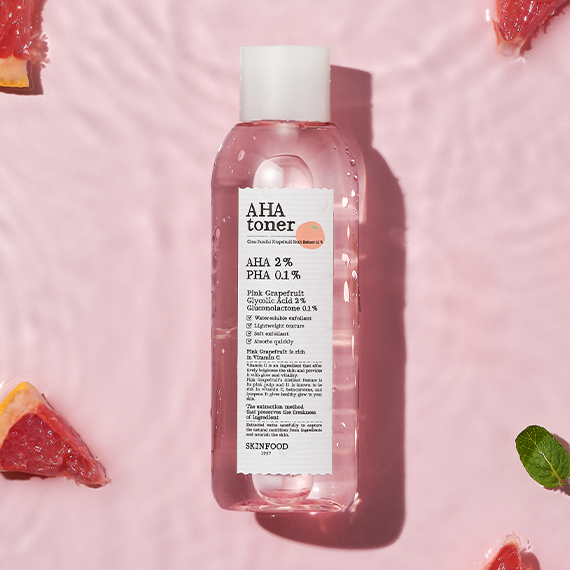SKINFOOD Pink Grapefruit AHA Toner 200ml disponible sur Ma petite Coree, ton Eshop 100% K-beauty en direct de Seoul