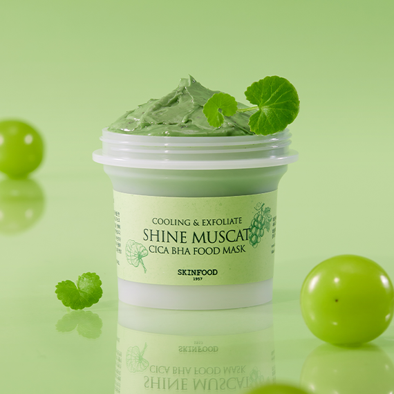 SKINFOOD Shine Muscat Cica BHA Food Mask 120g disponible sur Ma petite Coree, ton Eshop 100% K-beauty en direct de Seoul
