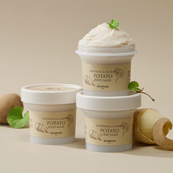 SKINFOOD Soothing & Calming Potato Food Mask 120g disponible sur Ma petite Coree, ton Eshop 100% K-beauty en direct de Seoul