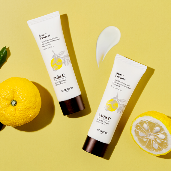 SKINFOOD Yuja C Dark Spot Clear Tone Up Cream SPF50+ PA++++ 50ml disponible sur Ma petite Coree, ton Eshop 100% K-beauty en direct de Seoul