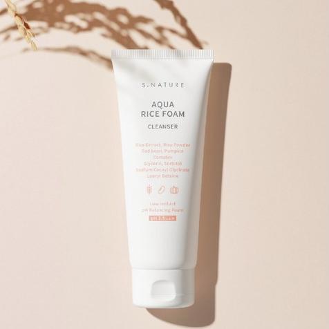 S.NATURE Aqua Rice Foam Cleanser 160ml disponible sur Ma petite Coree, ton Eshop 100% K-beauty en direct de Seoul