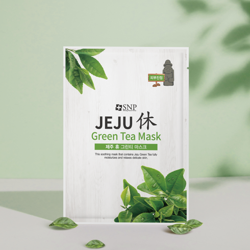 SNP BEAUTY Jeju Rest Green Tea Mask 22ml*10ea