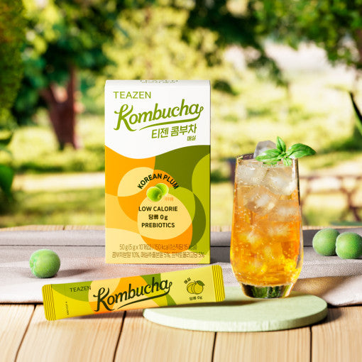 TEAZEN Kombucha Korean Plum 10 Sticks disponible sur Ma petite Coree, ton Eshop 100% K-beauty en direct de Seoul