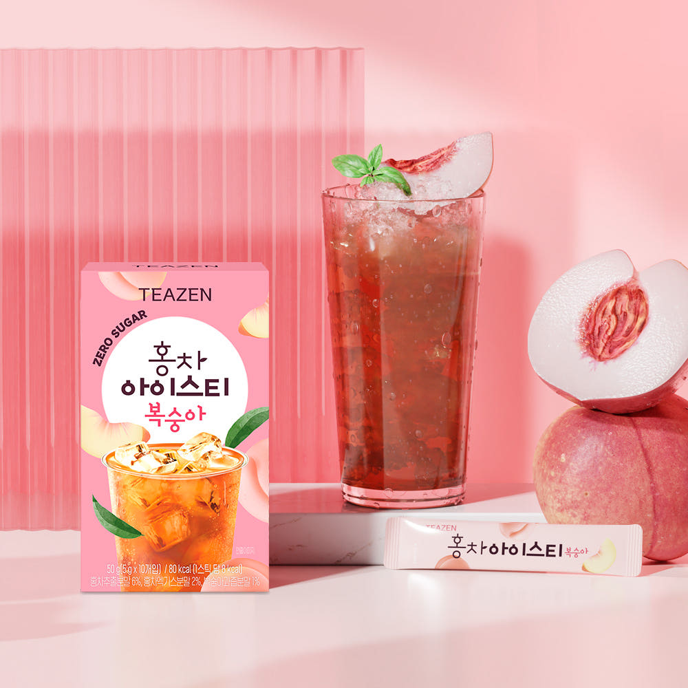 TEAZEN Zero Sugar Peach Ice Tea 10 P