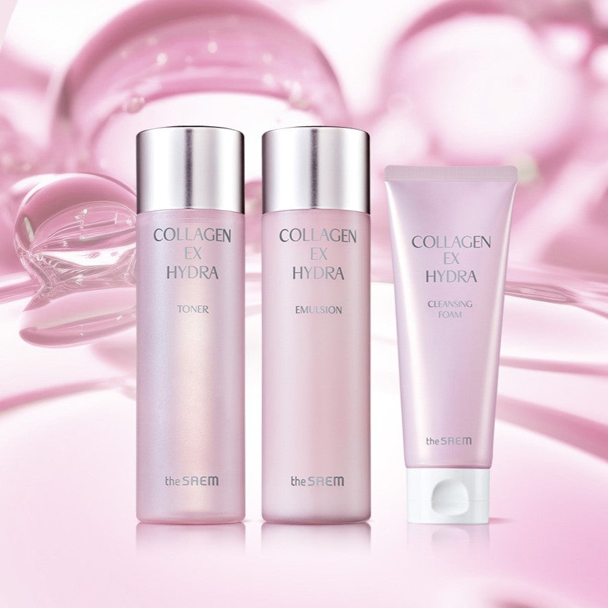 THE SAEM Collagen EX Hydra Skincare 3 Set (Toner+Emulsion+Foam)