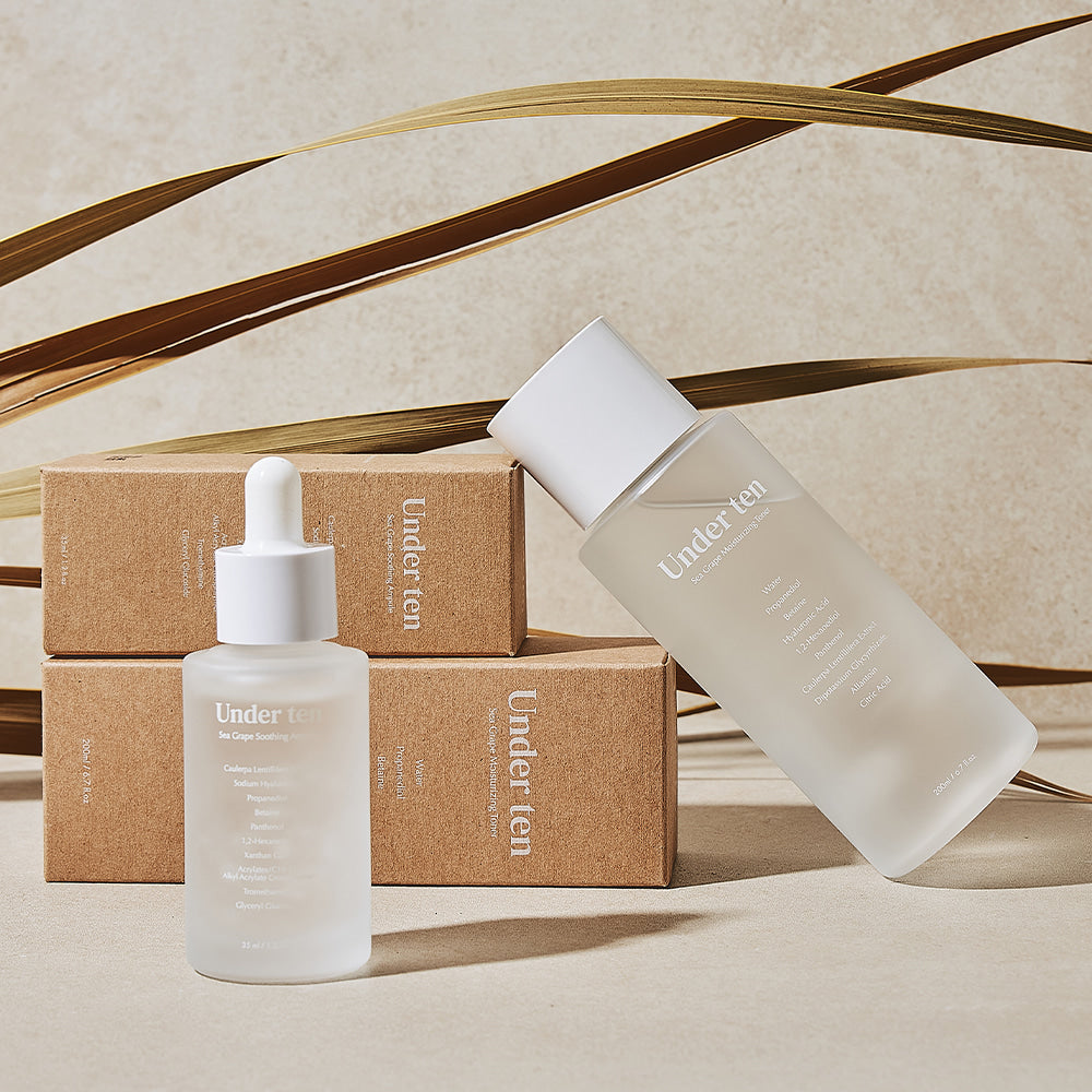 UNDER TEN Sea Grape Basic Care Set (Toner+Ampoule) disponible sur Ma petite Coree, ton Eshop 100% K-beauty en direct de Seoul