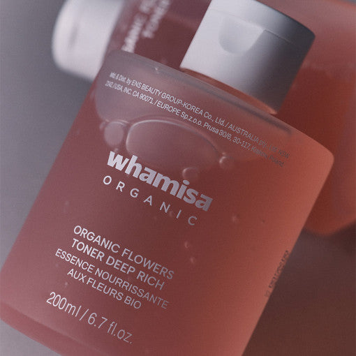 WHAMISA Organic Flowers Toner Deep Rich 200ml disponible sur Ma petite Coree, ton Eshop 100% K-beauty en direct de Seoul